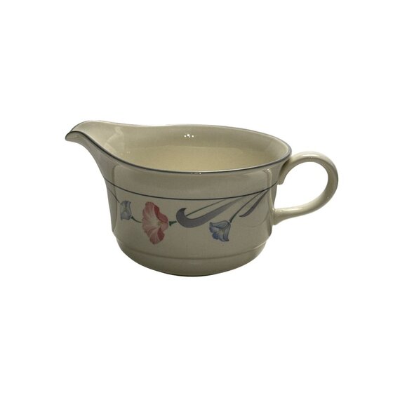 Lenox Glories On Grey Chinastone Open Sauce/ Gravy Boat Discontinued USA - Picture 2 of 6